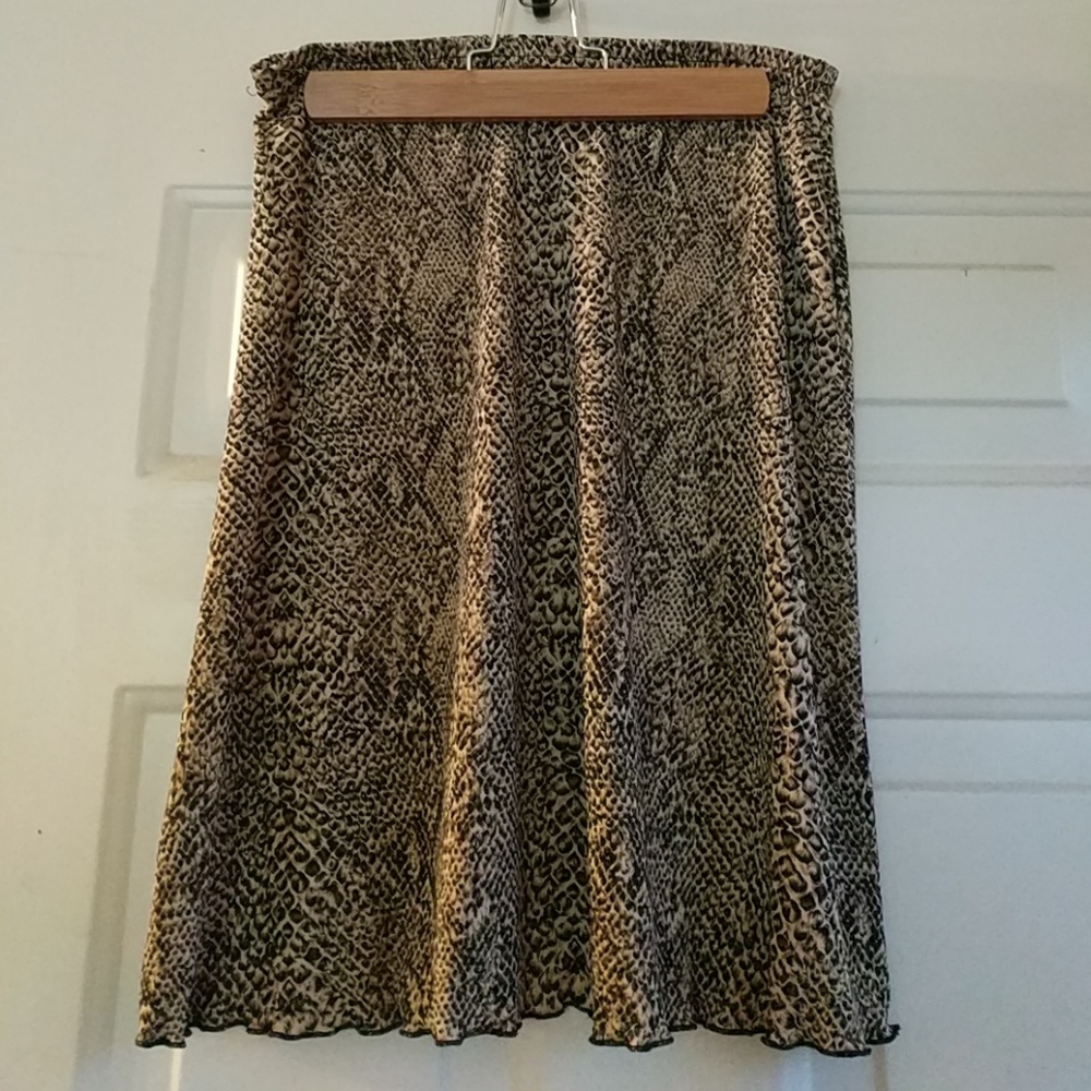 Snakeskin print Briggs skirt